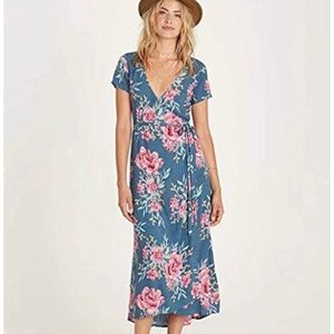 Billabong floral wrap dress